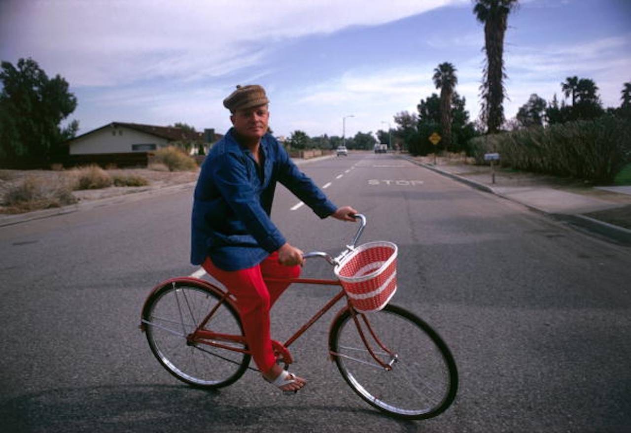 Capote Cycling, Palm Springs, Slim Aarons Estate Edition, Portrait Photograph