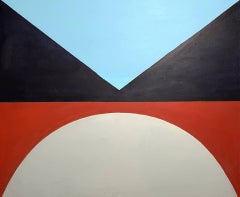 Mirror Lake Minimal, Mirror Lake Series, Abstract Geometric Painting