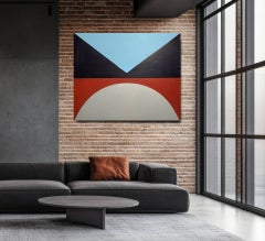 Mirror Lake Minimal, Mirror Lake Series, Abstract Geometric Painting