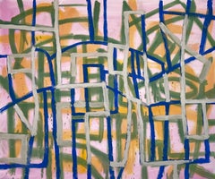 Covered Tracks #2, Lines of Passage Series, Abstract Geometric Painting