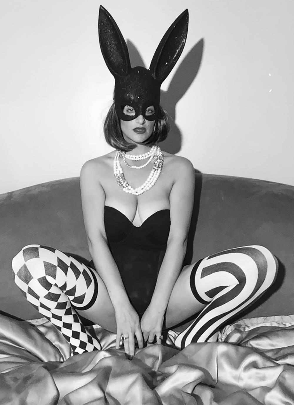 Savannah Spirit Black and White Photograph - Funny Honey Bunny