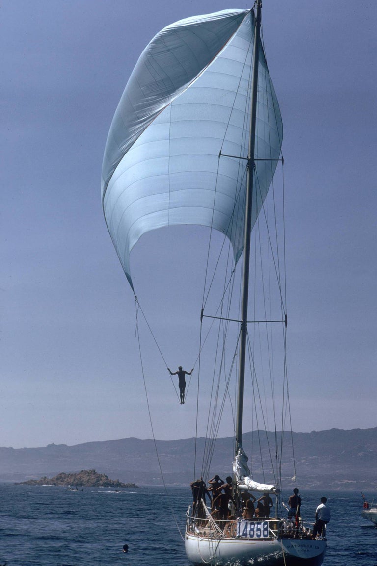 Spinnaker sailing on the Costa Smeralda, Sardinia, August 1973

60 x 40 inches
$3950

40 x 30 inches
$3350

30 x 20 inches
$3000

Complimentary dealer shipping to your framer, worldwide.

Undercurrent Projects is proud to offer this vibrant