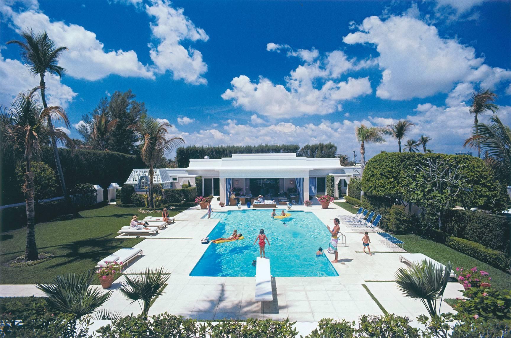 Slim Aarons Landscape Photograph - Pool in Palm Beach