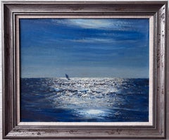 Fid Harnack, Marine oil painting, moonlit seascape