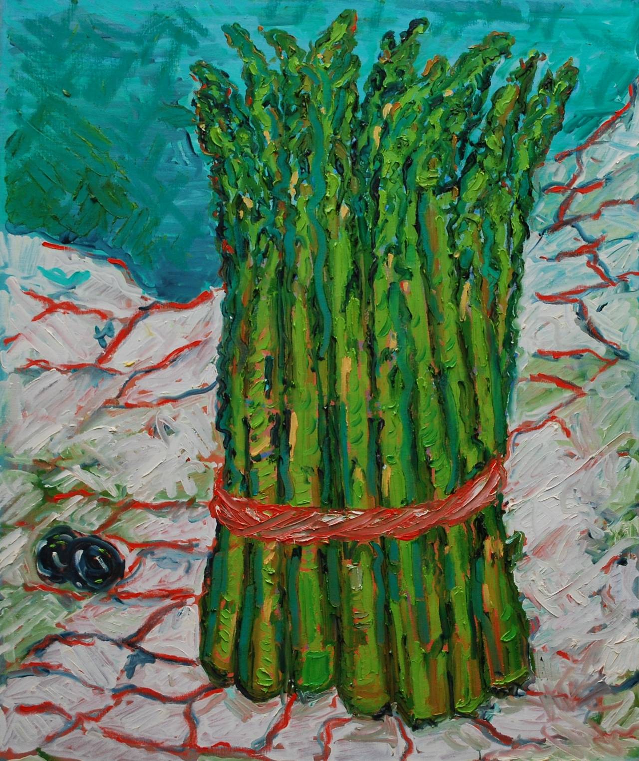 Untitled (Asparagus) - Painting by Judy Rifka