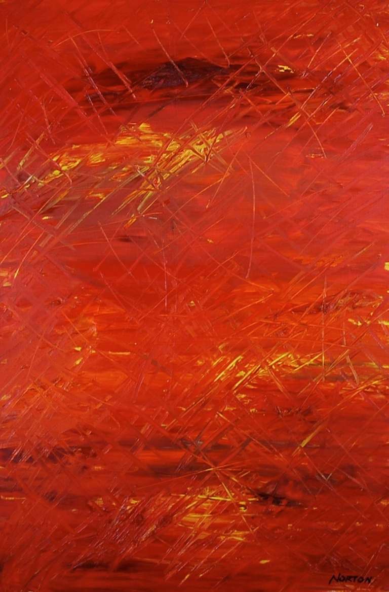 Frank Norton Abstract Painting - Untitled (Inside the Flame)