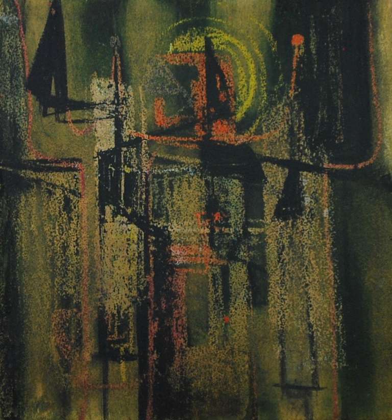 Seymour Fogel Abstract Painting - Untitled (Kachina)
