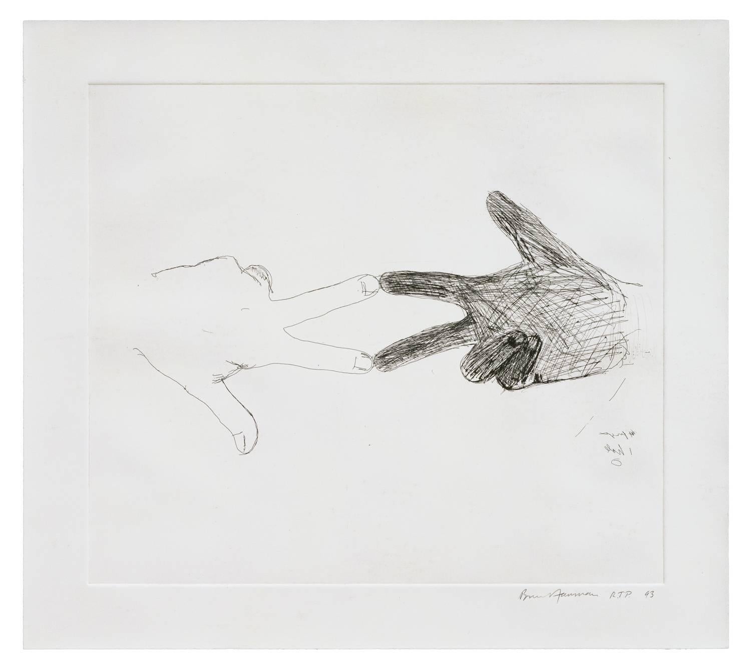 Bruce Nauman Print - Untitled (from 'Fingers and Holes')
