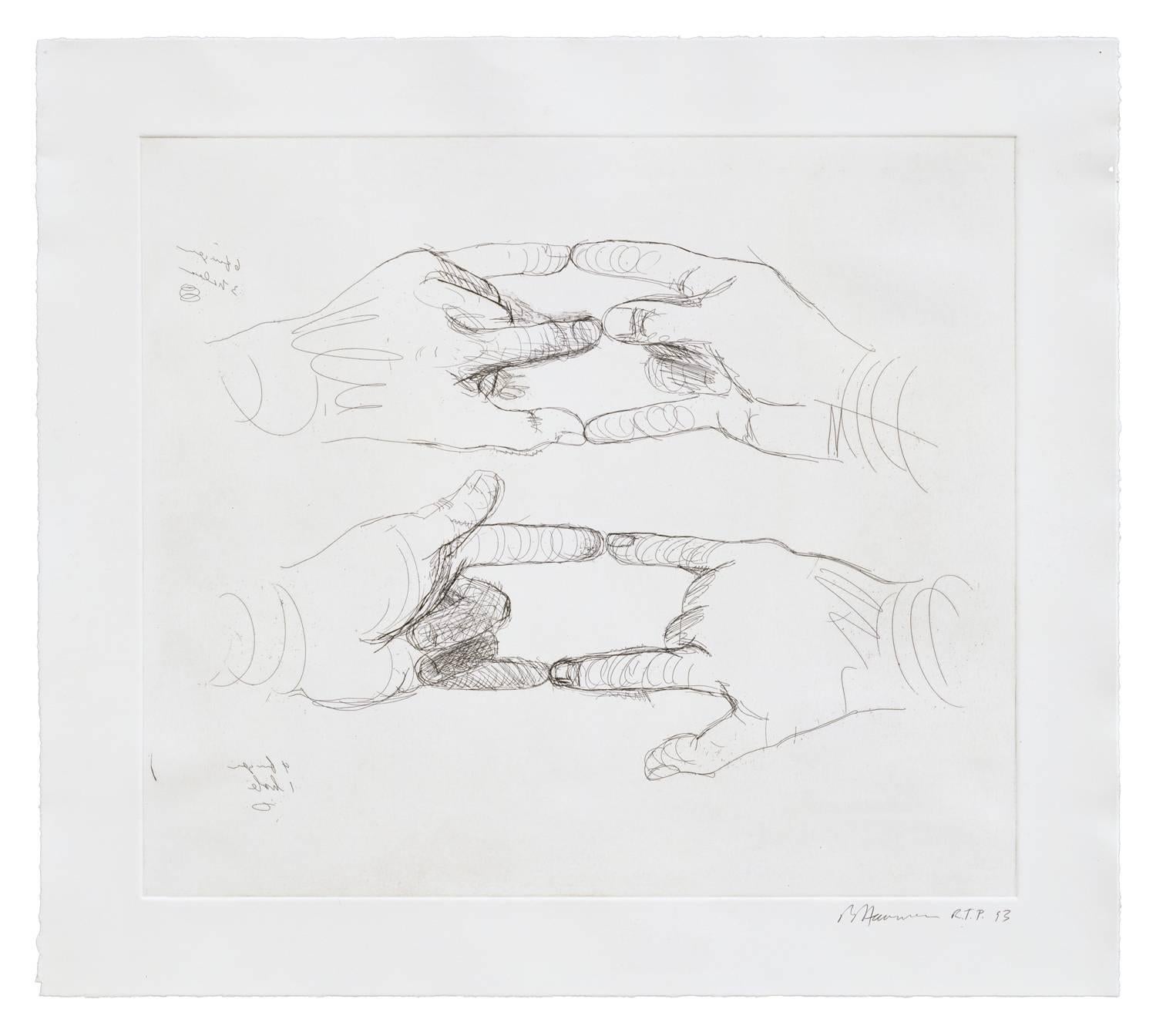 Bruce Nauman Figurative Print - Untitled (from 'Fingers and Holes')