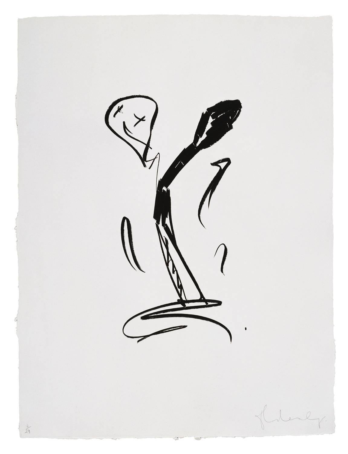 Claes Oldenburg Print - Extinguished Match - First State
