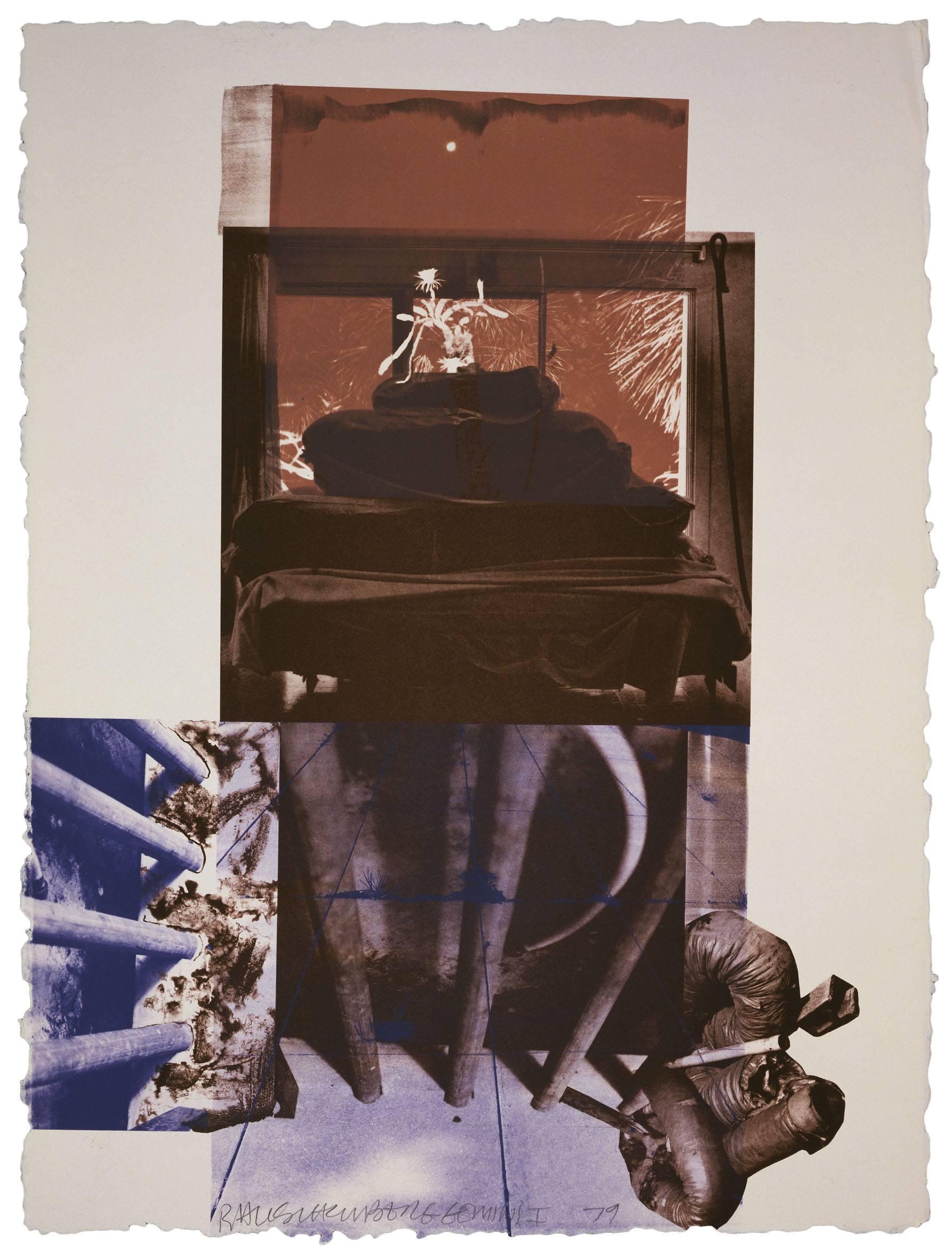 Robert Rauschenberg Print - Rookery Mounds - Night Tork