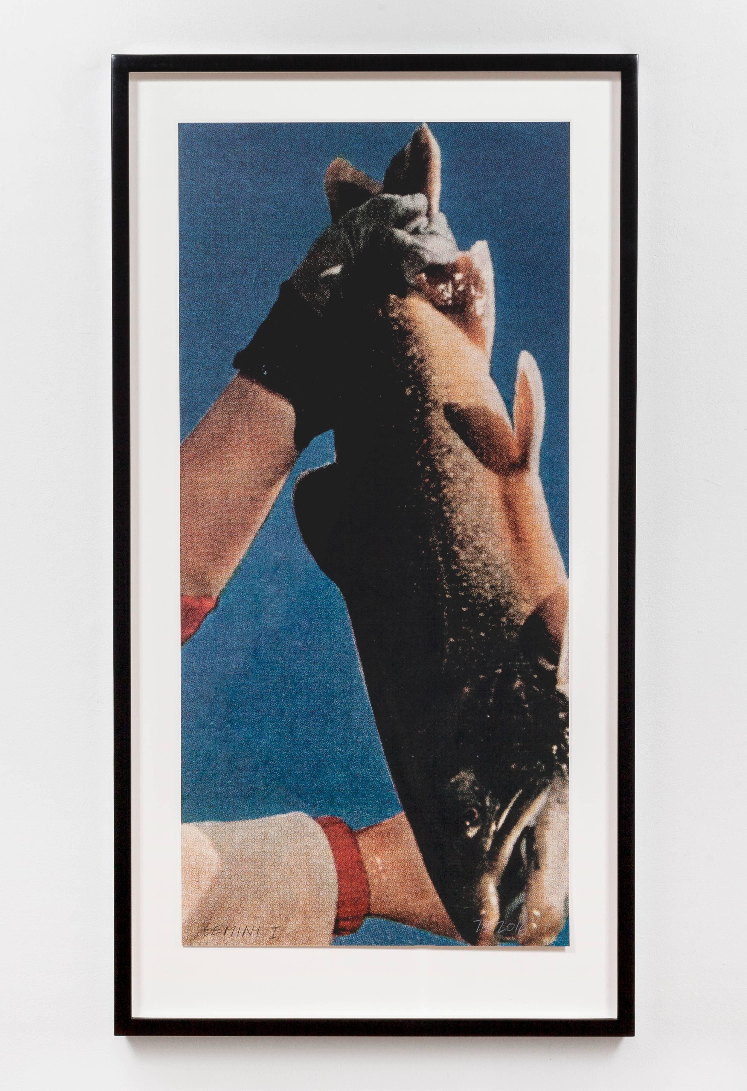 John Baldessari Animal Print - Hands & Feet: Hands & Fish