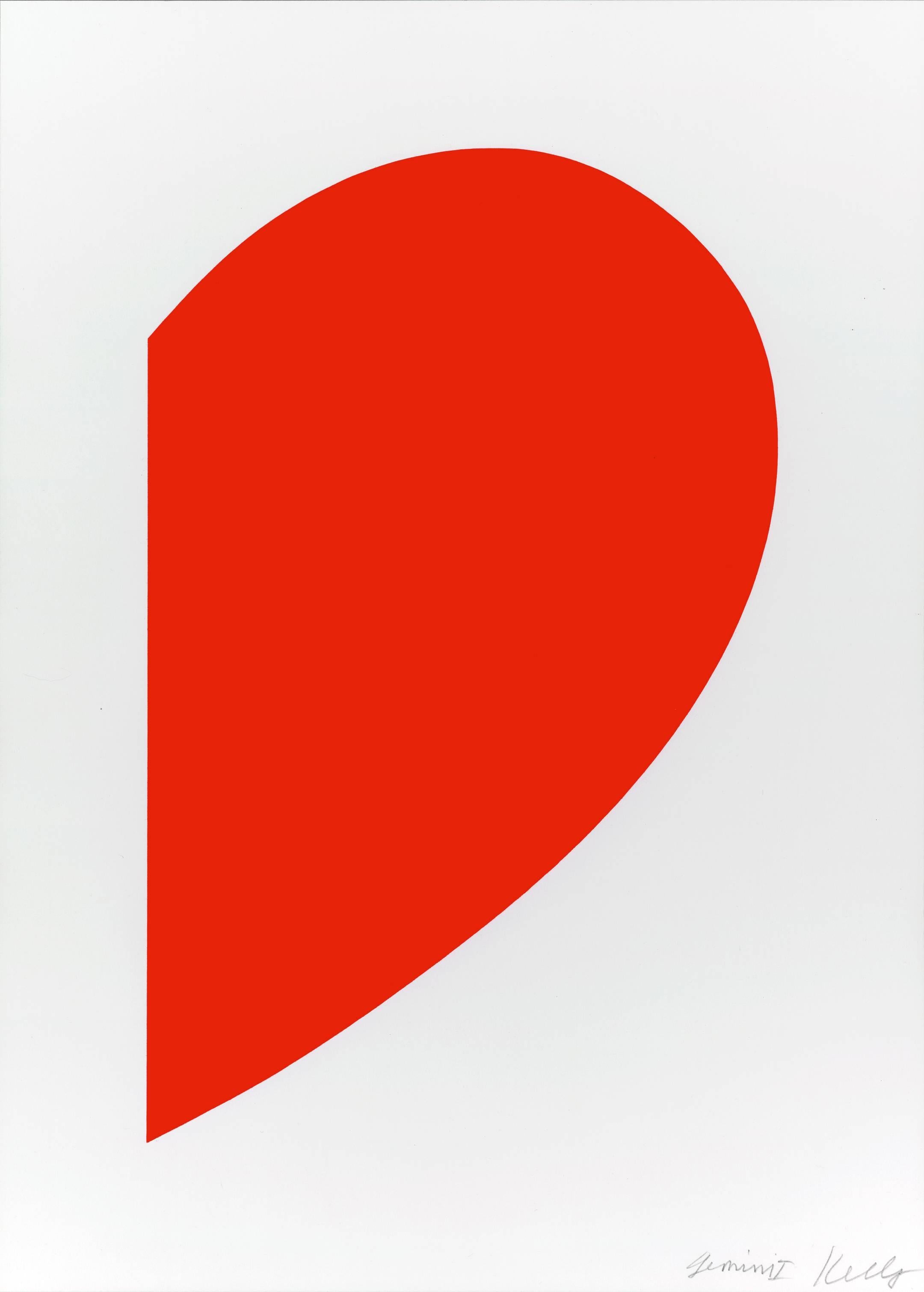 Ellsworth Kelly Abstract Print - Small Red Curve