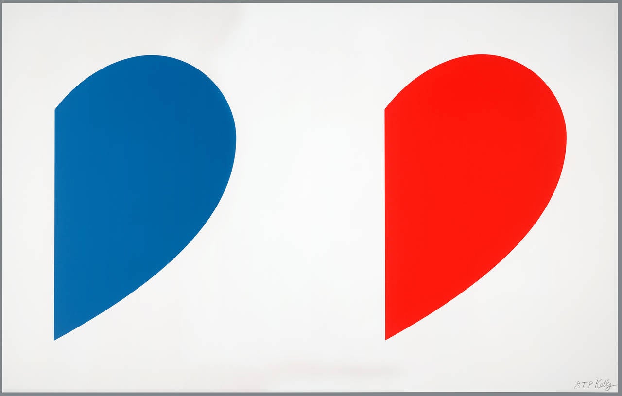 Ellsworth Kelly Abstract Print - Blue Curve/Red Curve