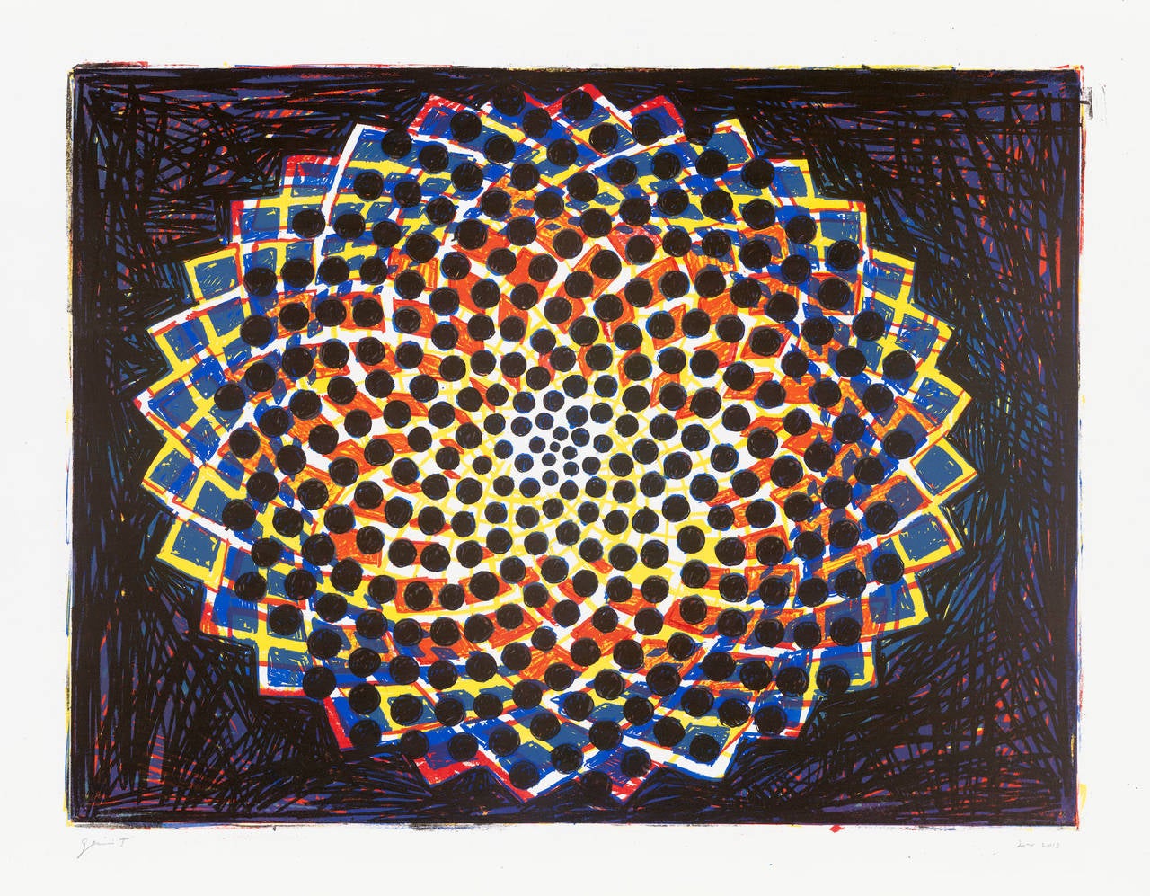 Clocks and Clouds/5 - Print by Terry Winters