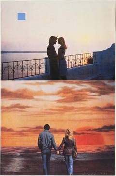 Two Sunsets (One with Square Blue Moon)