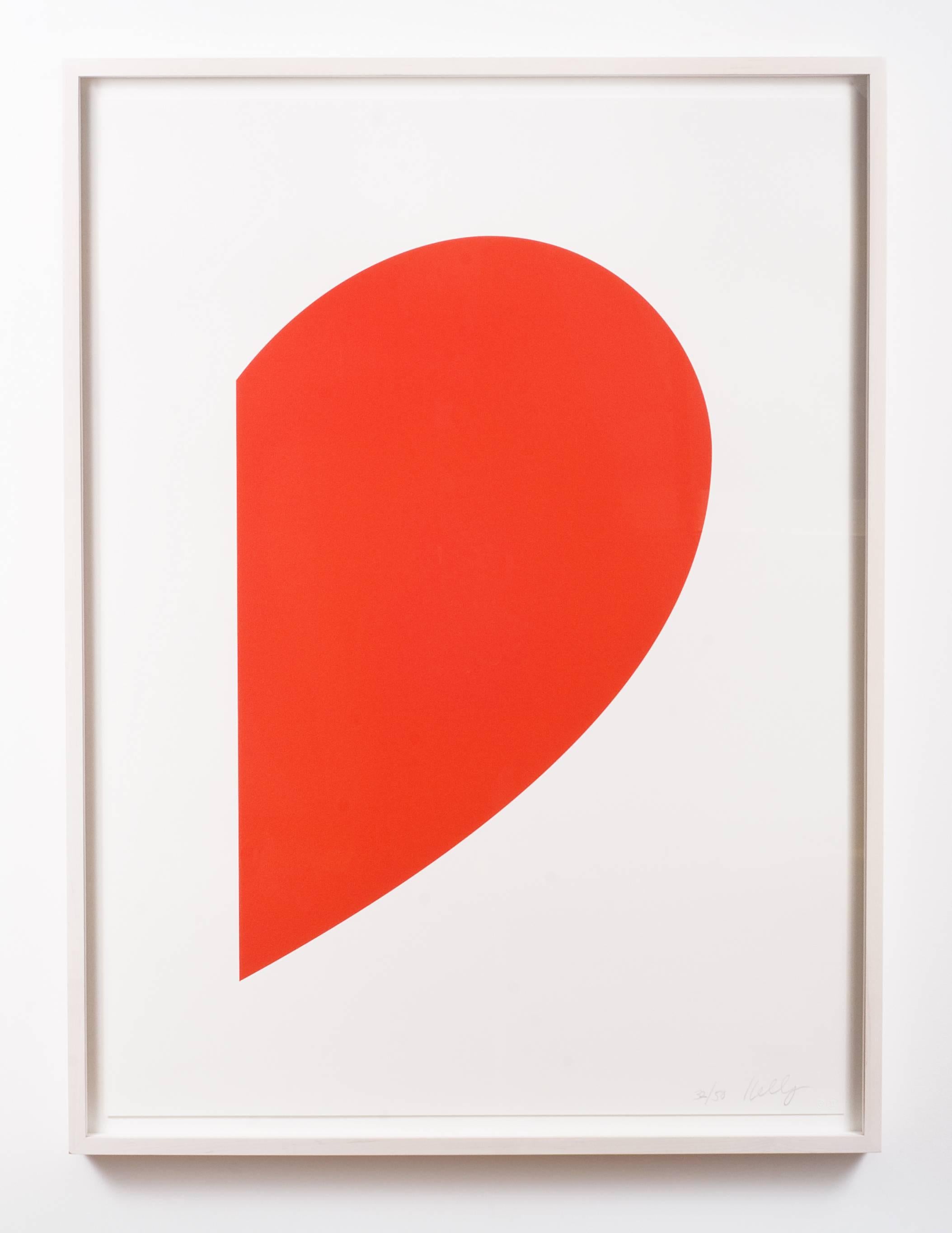 Ellsworth Kelly Abstract Print - Red Curve