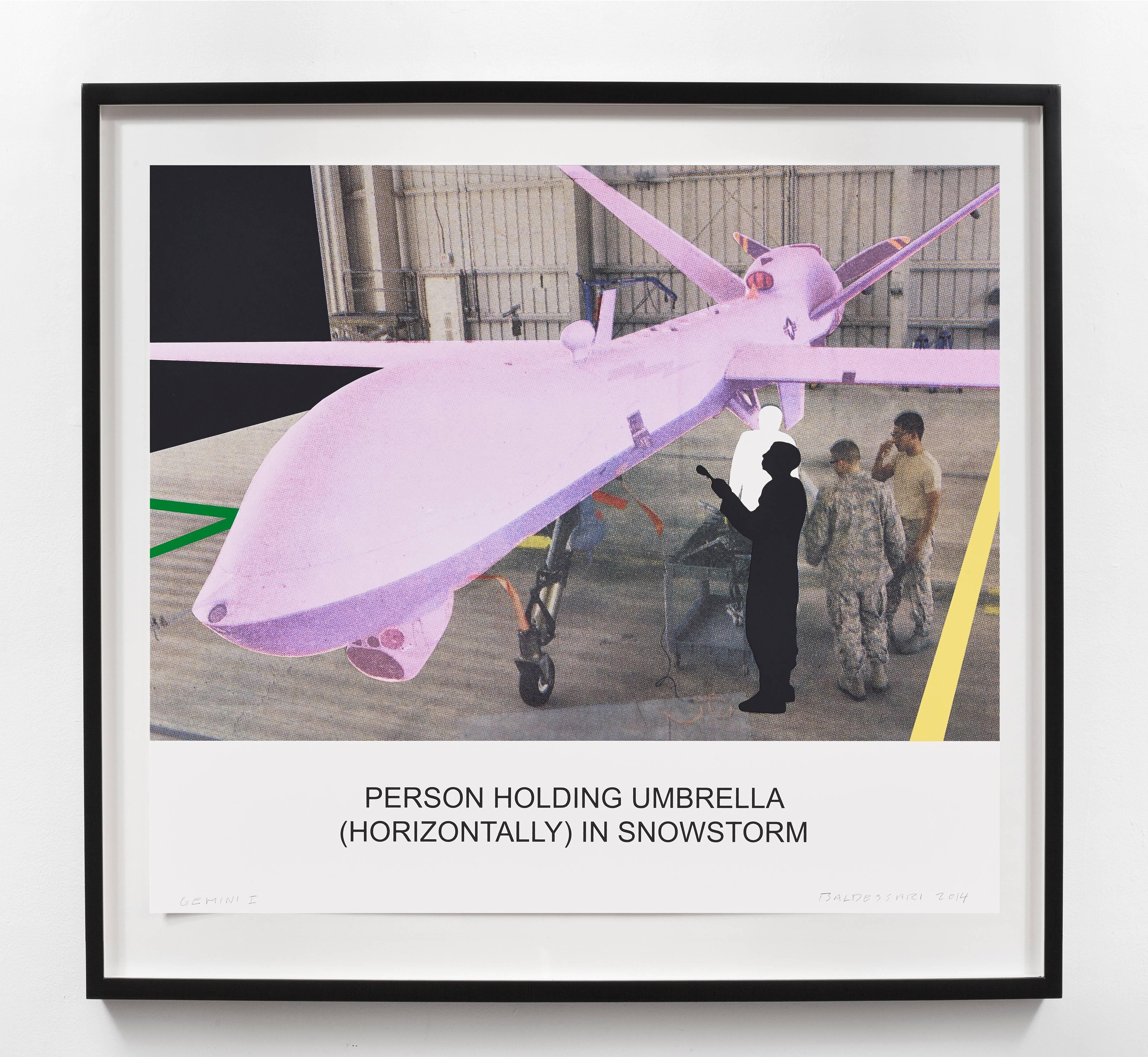 The News: Person Holding Umbrella... - Contemporary Print by John Baldessari