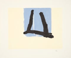 Summer sign - Modern, Expressionism, Aquatint, Light Blue, Abstract, Symbol