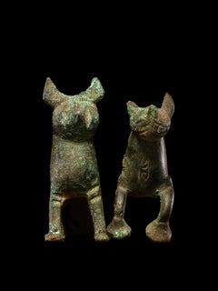 Two Bronze miniature Vessels in the Form of Hares, Possibly Fatimid 11-13th C