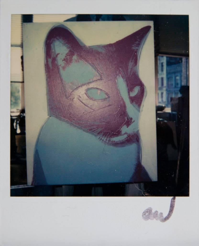 Andy Warhol Still-Life Photograph - Cat Painting at The Factory