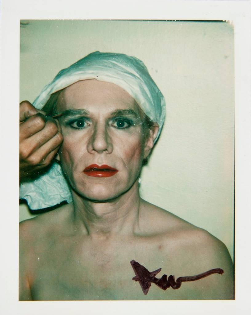 Andy Warhol Portrait Photograph - Self-Portrait in Drag Make Up