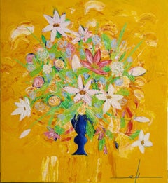 Bouquet, 110x100cm, acrylic on canvas
