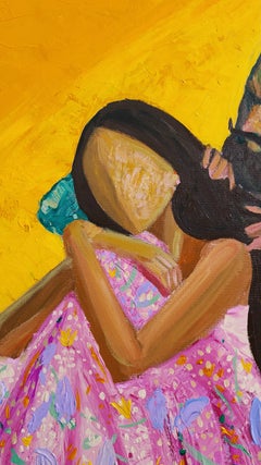 «Los amantes», 120 x 100 cm, acrílico sobre lienzo
