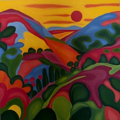 Sunny Valley, 80x80 cm, acrilico su tela