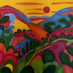 Sunny Valley, 80x80 cm, acrilico su tela