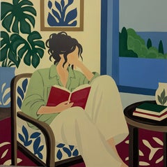 Series "Book Lover" , 100x100cm, acrylic on canvas