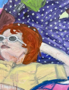 Las chicas están descansando, 100 x 100 cm, acrílico sobre lienzo