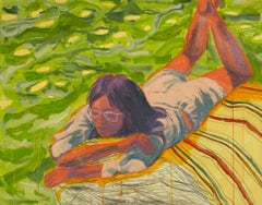 «La chica del claro», 80 x 100 cm, acrílico sobre lienzo