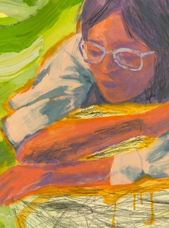 «La chica del claro», 80 x 100 cm, acrílico sobre lienzo