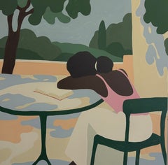 Serie «Book Lover», 100 x 100 cm, acrílico sobre lienzo