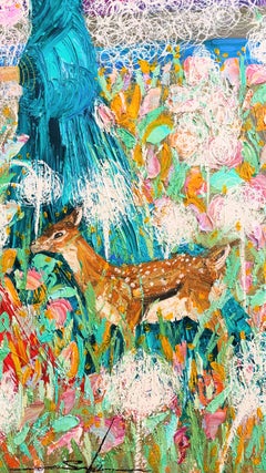 «Hermanas», 170 x 170 cm, acrílico sobre lienzo