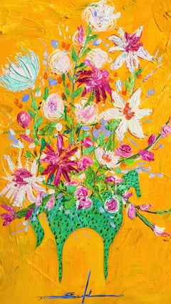Ramo de flores, 60 x 40 cm, acrílico sobre lienzo