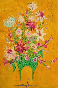 Ramo de flores, 60 x 40 cm, acrílico sobre lienzo