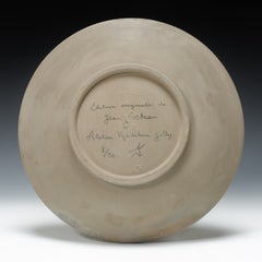 "" Don Quichotte "" white earthenware glazed plate