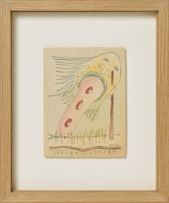 Tryptique Extase, Figurative Drawing on Archival Paper, Circa 1940s