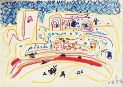 Picasso (after) - "1.8.57 I" (from Toros y Toreros) 1961 Colored Lithograph