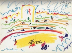 Picasso (after) - "1.8.57 IV" (from Toros y Toreros) 1961 Colored Lithograph