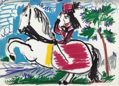 Picasso (after) - "10.3.59 X" (from Toros y Toreros) 1961 Colored Lithograph