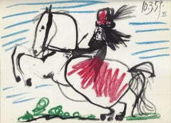Picasso (after) - "10.3.59 XII" (from Toros y Toreros) 1961 Colored Lithograph