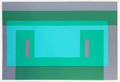 Josef Albers - «Chalk Green Facade», 1965. Serigrafía sobre papel