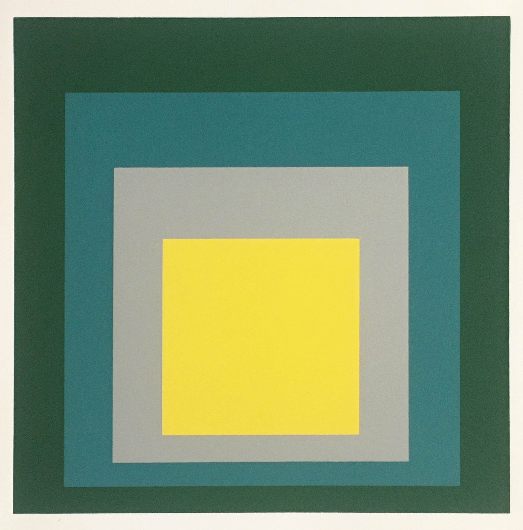 Josef Albers - «Park» (Homenaje al cuadrado), 1968. Serigrafía a color