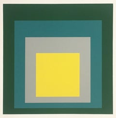 Josef Albers - "Park" (Homage to the Square) 1968 Screenprint in Colors