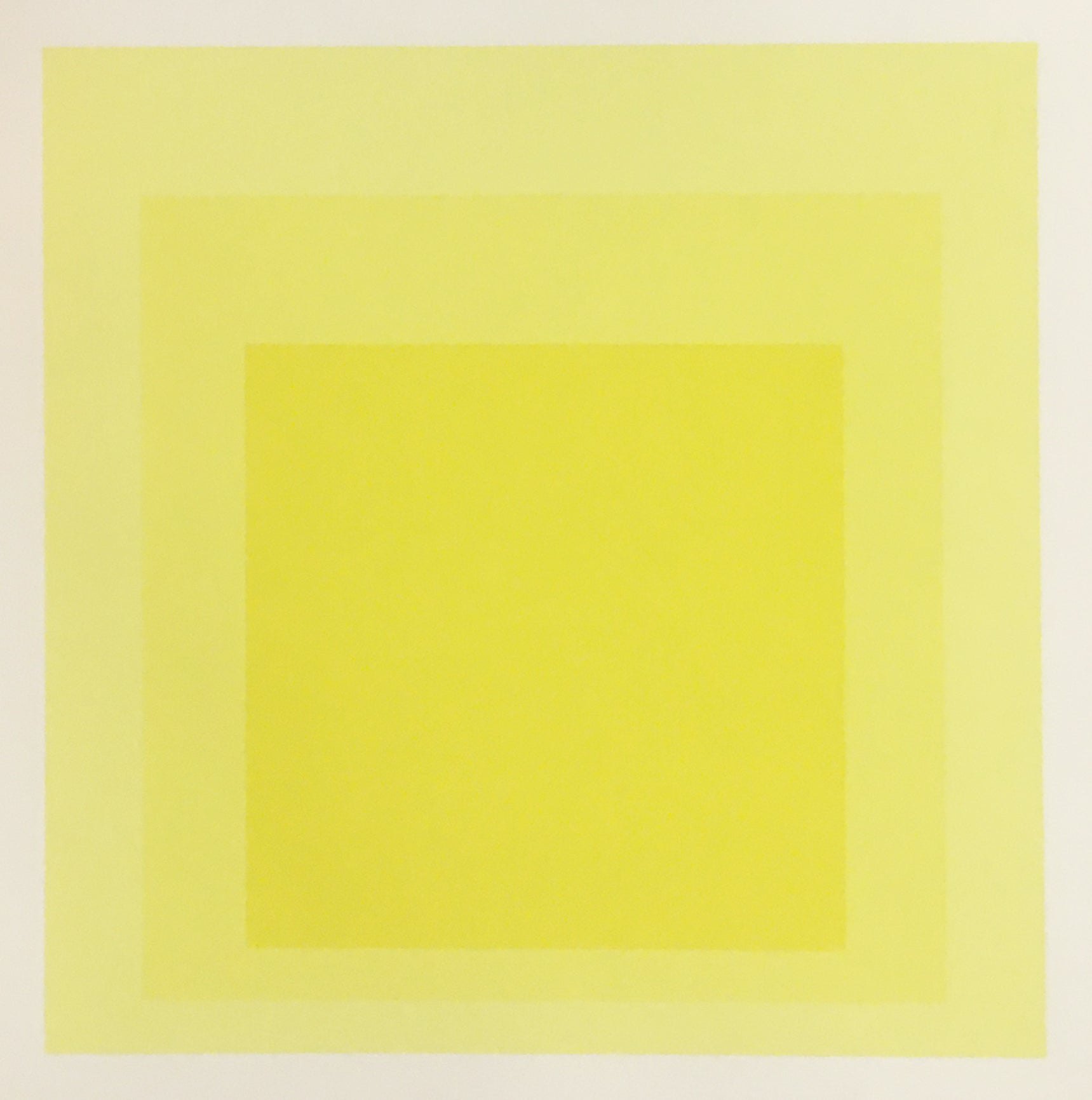 Josef Albers Print - Albers - "Between the Lines" (Homage to the Square) 1968 Screenprint in Colors