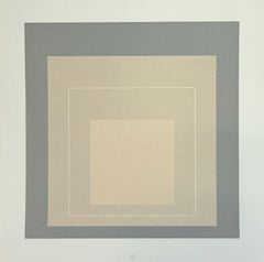 Josef Albers - Untitled from "White Line Squares" (1966) Colored Lithograph