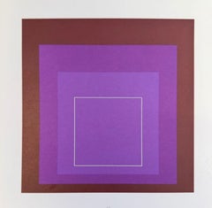 Josef Albers - Untitled from "White Line Squares" (1966) Colored Lithograph